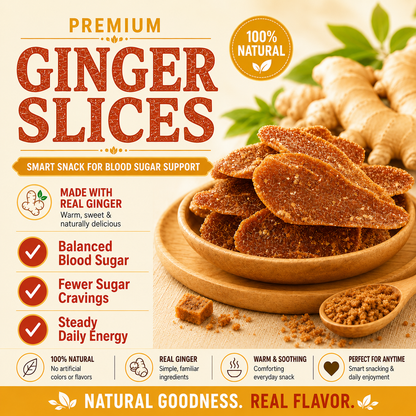 👑🧸Say goodbye to sugar spikes! 🌿Support healthy glucose metabolism with premium GINGER SLICES - YTY7