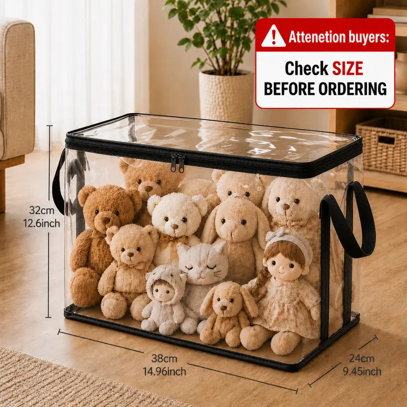 ⚡Crazy-Sale⚡Limited-Time Offer⚡Large Clear Thick Plastic Storage Box with Hinged Lid-A01