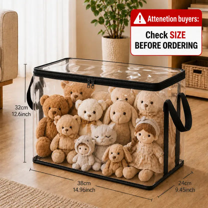 ⚡Crazy-Sale⚡Limited-Time Offer⚡Large Clear Thick Plastic Storage Box with Hinged Lid-A01