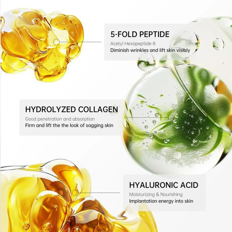 🔥LAST DAY 60% OFF-Collagen Fullerene Tightening Neck Cream-Reduces Wrinkles and Double Chin,Five Rollers for All Around Massage-ZDQ8