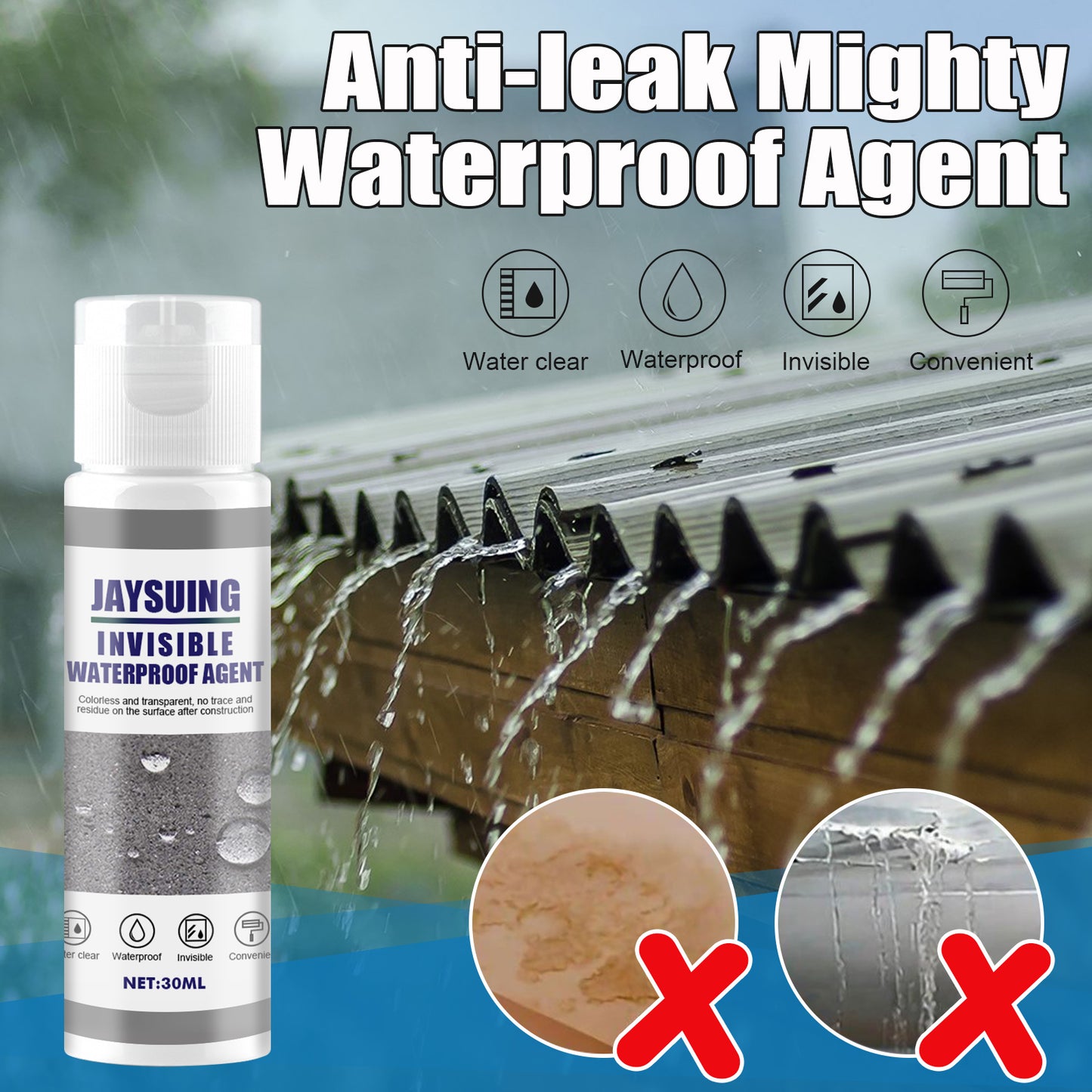 🏆Flash Sale⚡ 100K+ SOLD! 🏆Waterproof leak-proofing agent and leak-proof materials, self-spraying exterior wall roof leak-blocking waterproof adhesive paint-A01