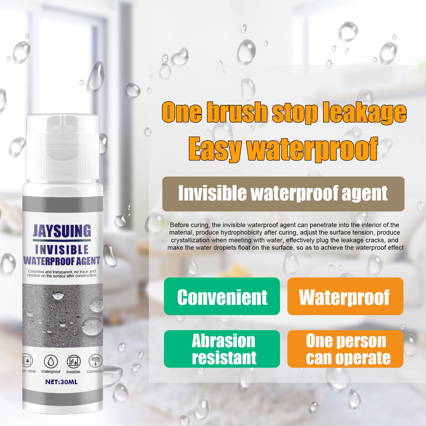 🏆Flash Sale⚡ 100K+ SOLD! 🏆Waterproof leak-proofing agent and leak-proof materials, self-spraying exterior wall roof leak-blocking waterproof adhesive paint-A01