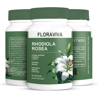 ⏰️Flash Sale⏰️Limited-Time Offer⏰️Floraviva Rhodiola Rosea Capsules 500mg - Natural Adaptogen Supplement for Stress Support, Mental Focus & Energy-886