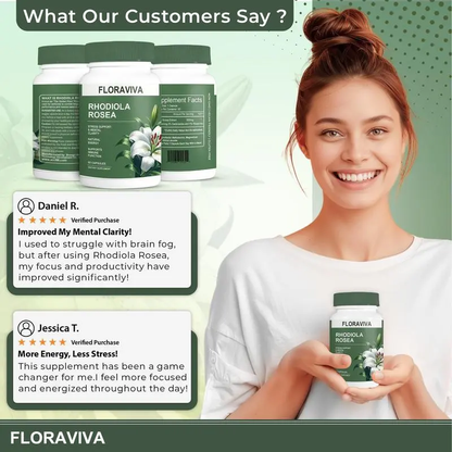 ⏰️Flash Sale⏰️Limited-Time Offer⏰️Floraviva Rhodiola Rosea Capsules 500mg - Natural Adaptogen Supplement for Stress Support, Mental Focus & Energy-886